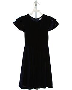 FLORENCE EISEMAN  NAVY VELVET   PARTY DRESS