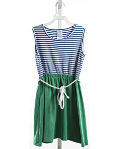 BELLA BLISS  BLUE  STRIPED  KNIT DRESS