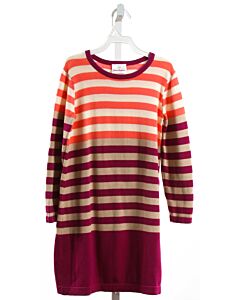 HANNA ANDERSSON  PURPLE  STRIPED  KNIT DRESS