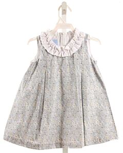 BELLA BLISS  LT BLUE  FLORAL  DRESS WITH RUFFLE