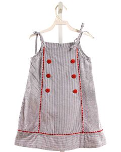 BELLA BLISS NAVY SEERSUCKER STRIPED DRESS