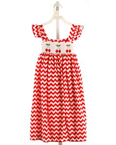 PETITE PALACE RED SMOCKED DRESS