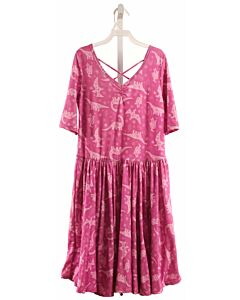 DOTDOT SMILE  PURPLE   PRINTED DESIGN KNIT DRESS