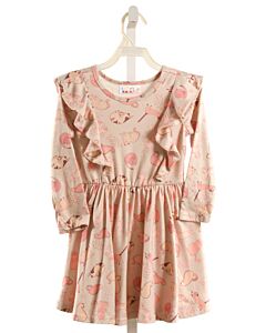 DOTDOT SMILE  PINK   PRINTED DESIGN KNIT DRESS