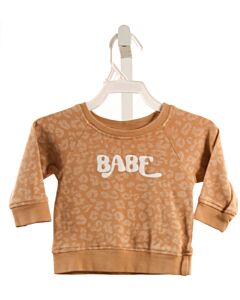 COLORED ORGANICS  BROWN  PRINT  PULLOVER