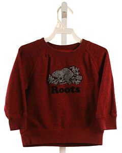 ROOTS  CRIMSON   APPLIQUED PULLOVER