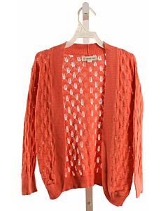 TUCKER & TATE  ORANGE EYELET   CARDIGAN