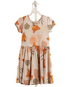 DOTDOT SMILE  ORANGE  PRINT  KNIT DRESS