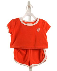 BEARPAW  RED TERRY CLOTH   2-PIECE OUTFIT