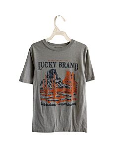 LUCKY BRAND  GRAY   PRINTED DESIGN T-SHIRT