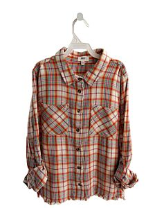 BUCKLE  ORANGE FLANNEL PLAID  SHIRT-LS