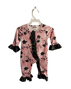 MARIE NICOLE  PINK  FLORAL  ROMPER WITH RUFFLE