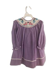 MARMELLATA  PURPLE   SMOCKED DRESS WITH RIC RAC