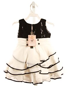 NONA  WHITE    PARTY DRESS WITH SEQUINS