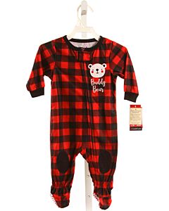 CUDDL DUDS  RED  PLAID APPLIQUED LAYETTE
