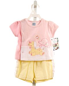LITTLE ME  PINK   APPLIQUED 2-PIECE OUTFIT