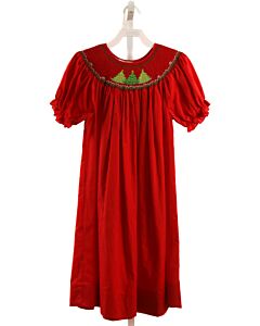 ROSALINA RED SMOCKED DRESS