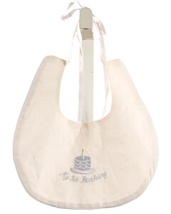 LAVENDER BLUE LT BLUE EMBROIDERED BIB