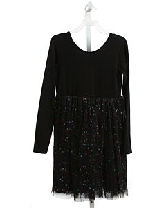 HANNA ANDERSSON  BLACK  POLKA DOT  KNIT DRESS WITH TULLE