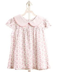 LILA + HAYES  LAVENDER  PRINT  KNIT SS SHIRT