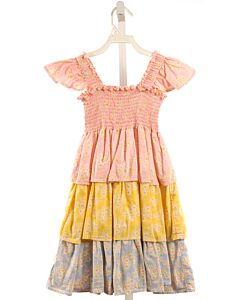 BISBY BY LITTLE ENGLISH  MULTI-COLOR  FLORAL SMOCKED DRESS