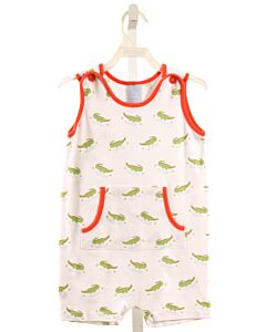 BELLA BLISS  GREEN  PRINT  KNIT ROMPER