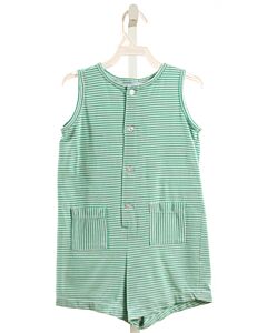 BELLA BLISS  GREEN  STRIPED  KNIT ROMPER