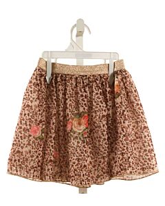 BOBOLI  BROWN  FLORAL  SKIRT