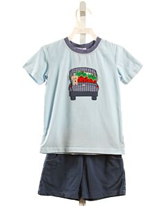 ISHTEX  BLUE   APPLIQUED 2-PIECE OUTFIT