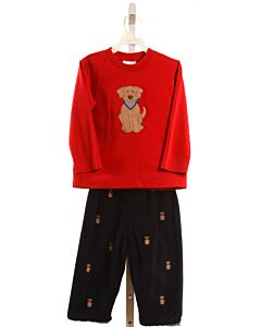 ZUCCINI  RED   APPLIQUED 2-PIECE OUTFIT