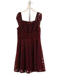 ZUNIE  MAROON LACE   PARTY DRESS