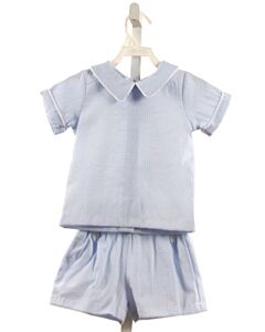 THE OAKS APPAREL   LT BLUE  WINDOWPANE  2-PIECE OUTFIT
