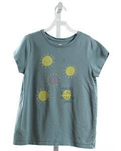 TEA  BLUE   PRINTED DESIGN T-SHIRT