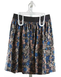 TEA  BLUE  FLORAL  SKIRT