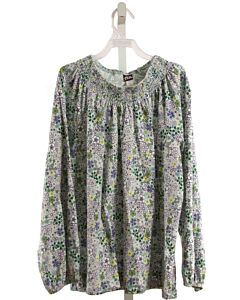 TEA  PURPLE  FLORAL  KNIT LS SHIRT