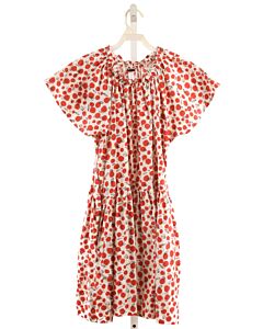 TEA  RED LINEN POLKA DOT  DRESS