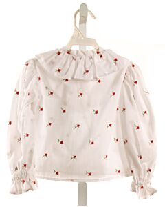 NO TAG WHITE FLORAL EMBROIDERED DRESS SHIRT