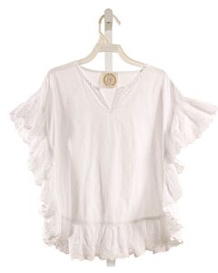 THE BEAUFORT BONNET COMPANY  WHITE    COVER UP WITH EYELET TRIM