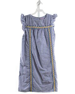 VINEYARD VINES  BLUE SEERSUCKER STRIPED EMBROIDERED DRESS