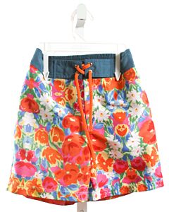 BELLA BLISS  ORANGE  FLORAL  SWIM TRUNKS