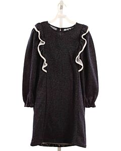 BUSY BEES  NAVY    KNIT DRESS WITH RUFFLE