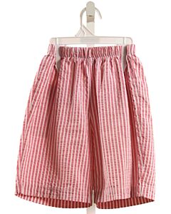 BELLA BLISS  RED SEERSUCKER STRIPED  SHORTS
