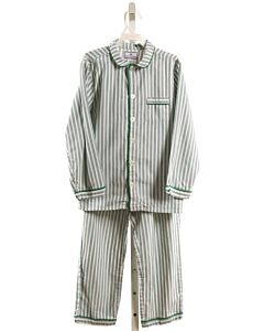 PETITE PLUME  GREEN  STRIPED  LOUNGEWEAR