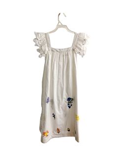 ROBERTA ROLLER RABBIT  WHITE  FLORAL EMBROIDERED DRESS