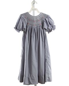 SMOCK CANDY  GRAY   SMOCKED DRESS