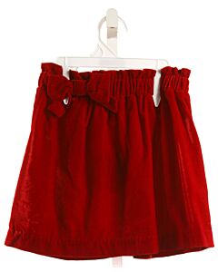 LITTLE ENGLISH  CRIMSON VELVET   SKIRT WITH BOW