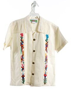 NATIVA  CREAM   EMBROIDERED DRESS SHIRT