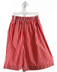 SOUTHERN SUNSHINE KIDS  RED  GINGHAM  SHORTS