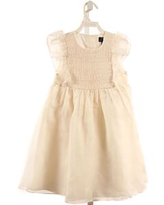 POLO BY RALPH LAUREN  OFF-WHITE SILK  SMOCKED PARTY DRESS