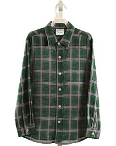 GRACE & JAMES  GREEN  PLAID  DRESS SHIRT